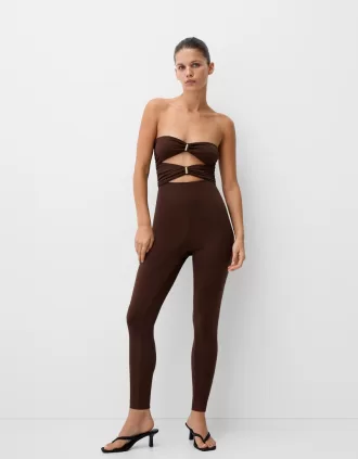 Mono bandeau con aberturas Brown Mono bandeau con aberturas Brown