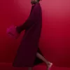 Mules de terciopelo con tacón FUCHSIA