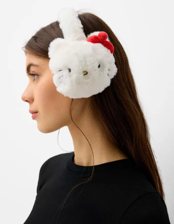 Orejeras Hello Kitty pelo sintético White