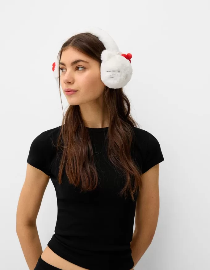 Orejeras Hello Kitty pelo sintético White