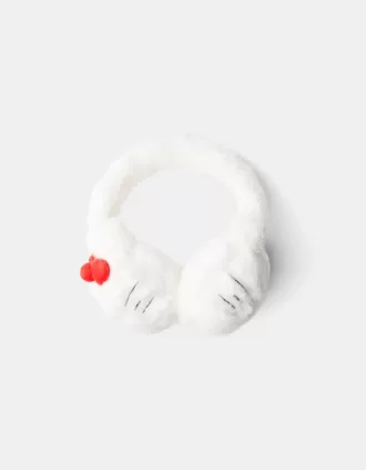 Orejeras Hello Kitty pelo sintético White