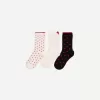 Pack 3 calcetines corazones White
