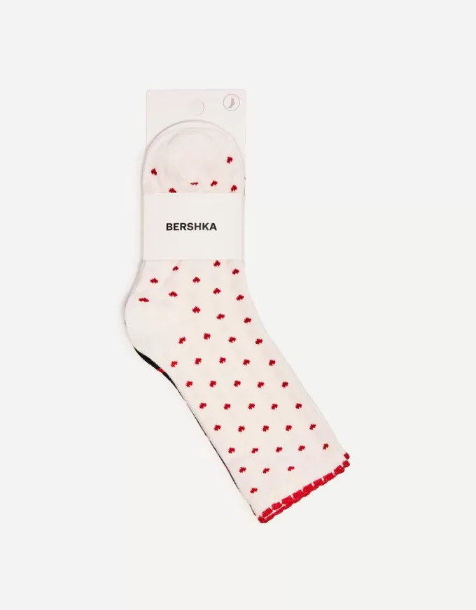 Pack 3 calcetines corazones White