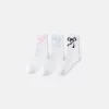Pack 3 calcetines lazo White