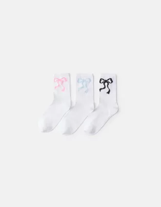 Pack 3 calcetines lazo White
