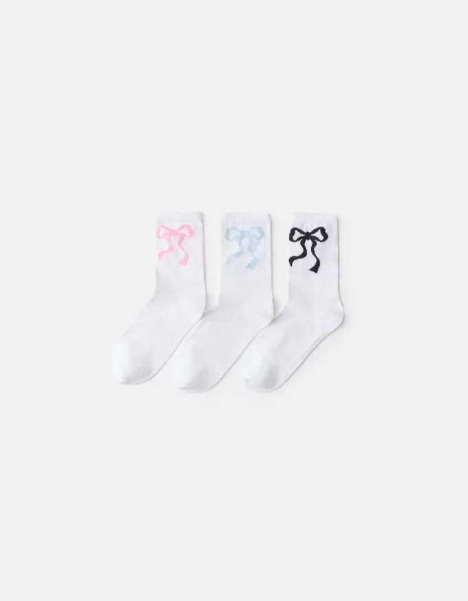 Pack 3 calcetines lazo White