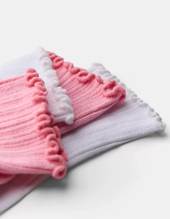Pack de 2 calcetines pointelle Pink