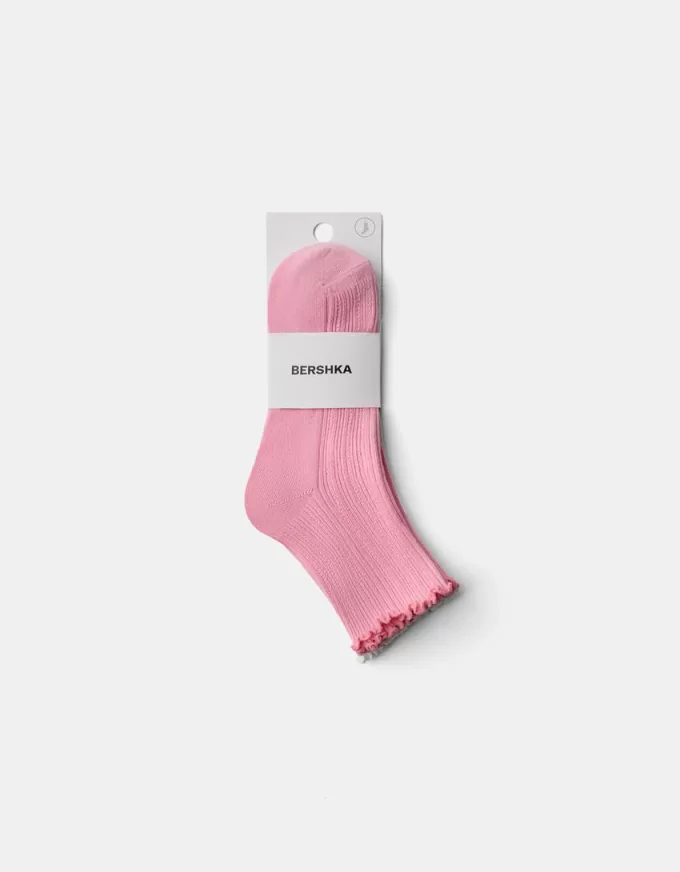 Pack de 2 calcetines pointelle Pink