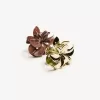Pack de 2 pasadores para el pelo con flores metalizadas Gold Pack de 2 pasadores para el pelo con flores metalizadas Gold