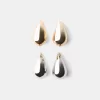 Pack de 2 pendientes de gota Gold Pack de 2 pendientes de gota Gold