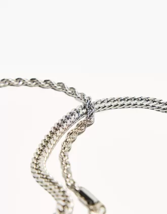 Pack de 2 pulseras de acero Silver