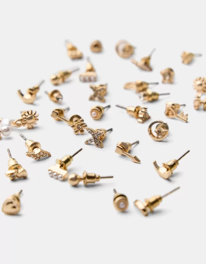 Pack de 20 pendientes de strass Gold Pack de 20 pendientes de strass Gold