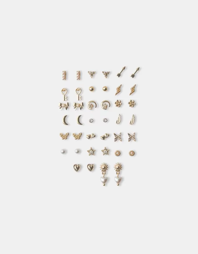 Pack de 20 pendientes de strass Gold Pack de 20 pendientes de strass Gold