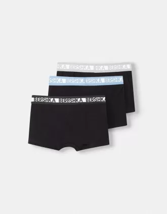 Pack de 3 boxers con cinturilla ancha estampada Black