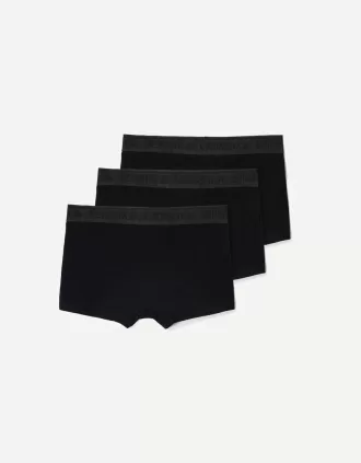 Pack de 3 boxers con cinturilla estampada Black