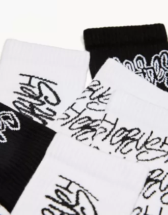 Pack de 3 calcetines estampados White