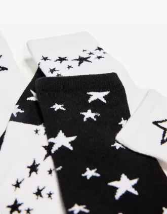 Pack de 3 calcetines estampados White