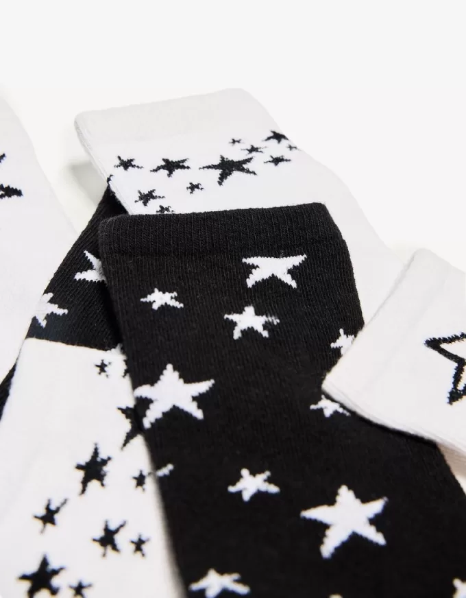 Pack de 3 calcetines estampados White