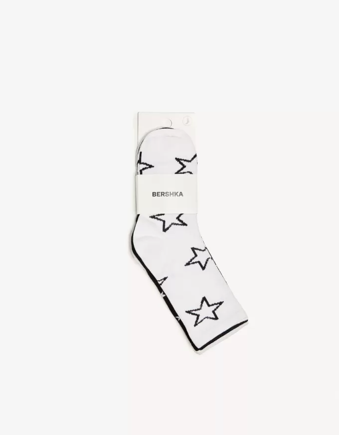 Pack de 3 calcetines estampados White