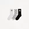 Pack de 3 calcetines estampados Black Pack de 3 calcetines estampados Black