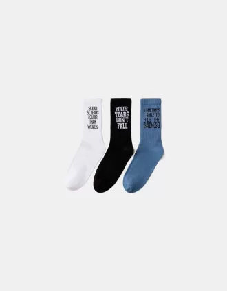 Pack de 3 calcetines estampados Blue
