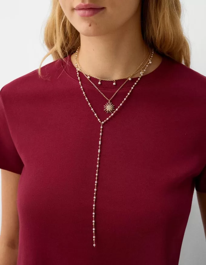 Pack de 3 collares con colgantes Gold