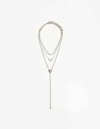 Pack de 3 collares con colgantes Silver