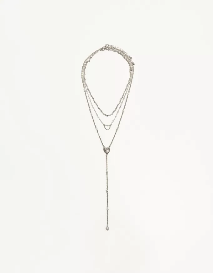Pack de 3 collares con colgantes Silver