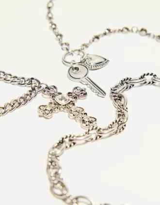 Pack de 3 collares con colgantes Silver