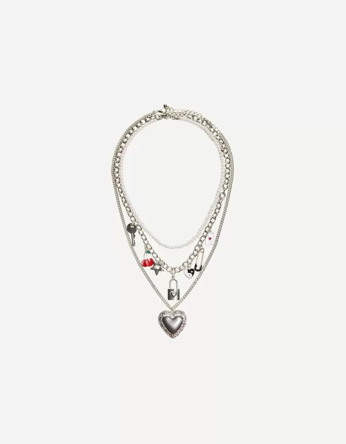 Pack de 3 collares con colgantes Silver Pack de 3 collares con colgantes Silver