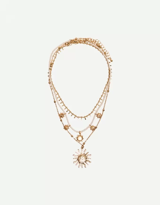 Pack de 3 collares con colgantes Gold Pack de 3 collares con colgantes Gold