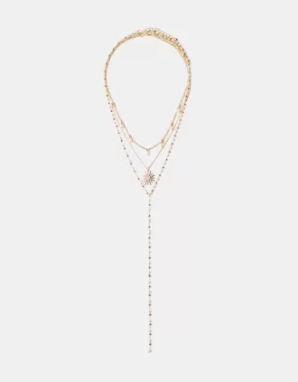 Pack de 3 collares con colgantes Gold