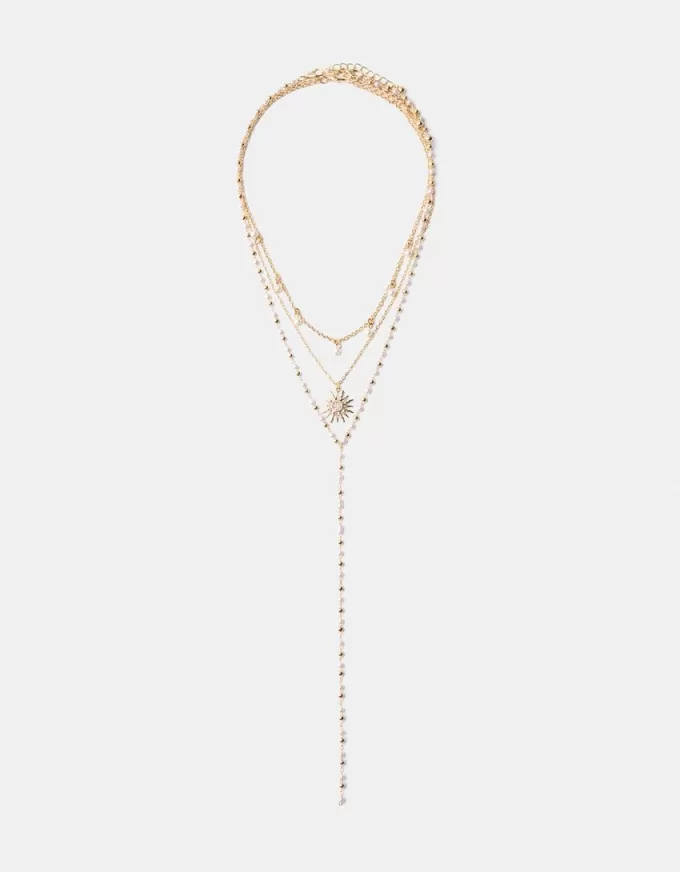 Pack de 3 collares con colgantes Gold