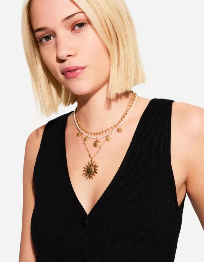 Pack de 3 collares con colgantes Gold Pack de 3 collares con colgantes Gold