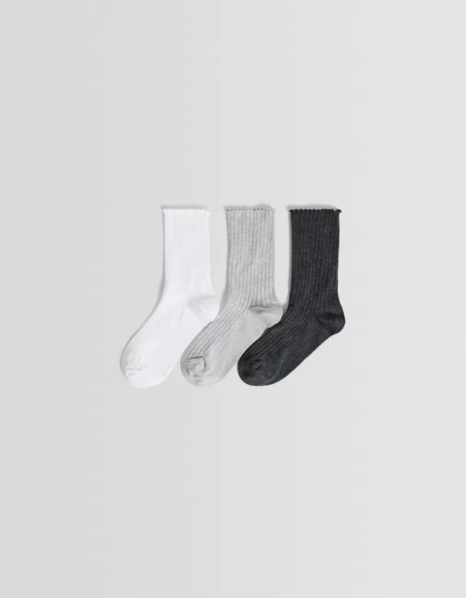 Pack de 3 pares de calcetines Grey Pack de 3 pares de calcetines Grey