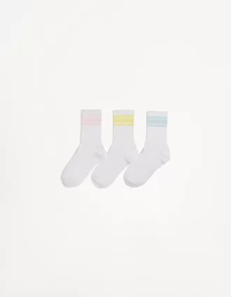 Pack de 3 pares de calcetines deportivos. White