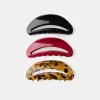 Pack de 3 pasadores para el pelo efecto carey Black Pack de 3 pasadores para el pelo efecto carey Black