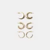 Pack de 3 pendientes de aro Gold Pack de 3 pendientes de aro Gold