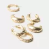 Pack de 3 pendientes de aro Gold Pack de 3 pendientes de aro Gold