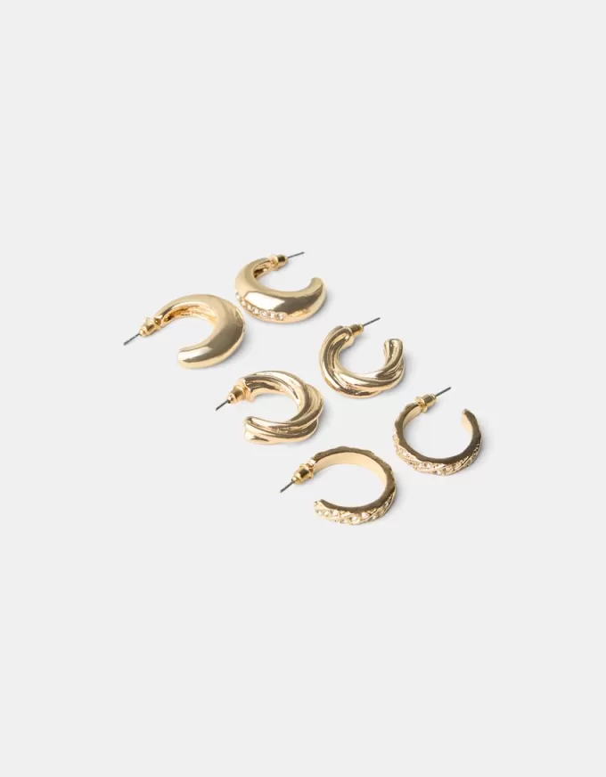 Pack de 3 pendientes de aro Gold Pack de 3 pendientes de aro Gold