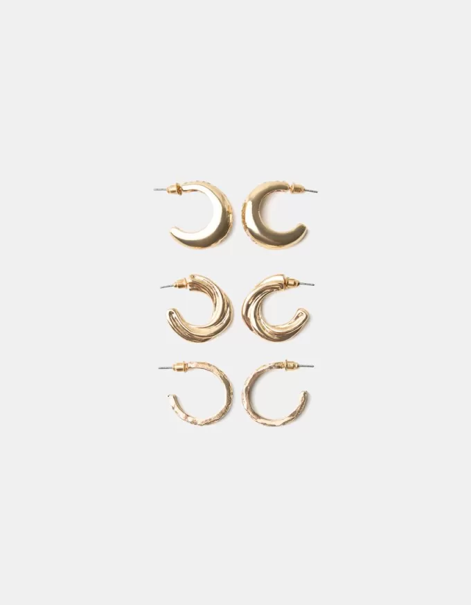 Pack de 3 pendientes de aro Gold Pack de 3 pendientes de aro Gold