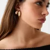 Pack de 3 pendientes de aro gruesos Gold