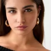 Pack de 3 pendientes de aro gruesos Gold