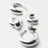 Pack de 3 pendientes de aro gruesos Silver Pack de 3 pendientes de aro gruesos Silver