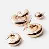 Pack de 3 pendientes de aro gruesos Gold