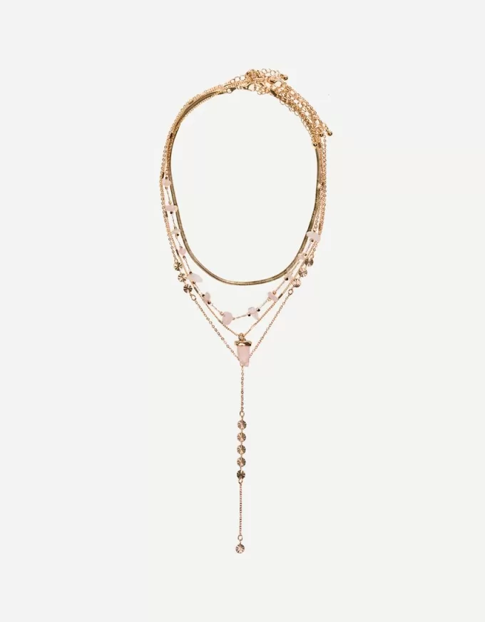 Pack de 4 collares con colgantes Gold Pack de 4 collares con colgantes Gold