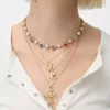 Pack de 4 collares con cruces de strass Gold