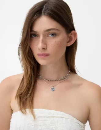 Pack de 4 collares de cruz Silver