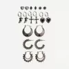 Pack de 9 pendientes bohemios Silver