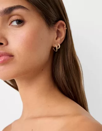 Pack de 9 pendientes texturizados Gold